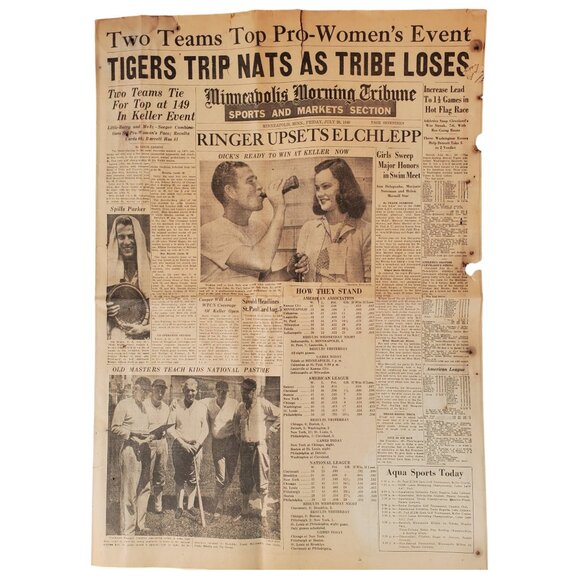 VTG Complete MPLS Tribune Newspaper July 26, 1940 Germany Threatens Trade War... - Picture 9 of 16